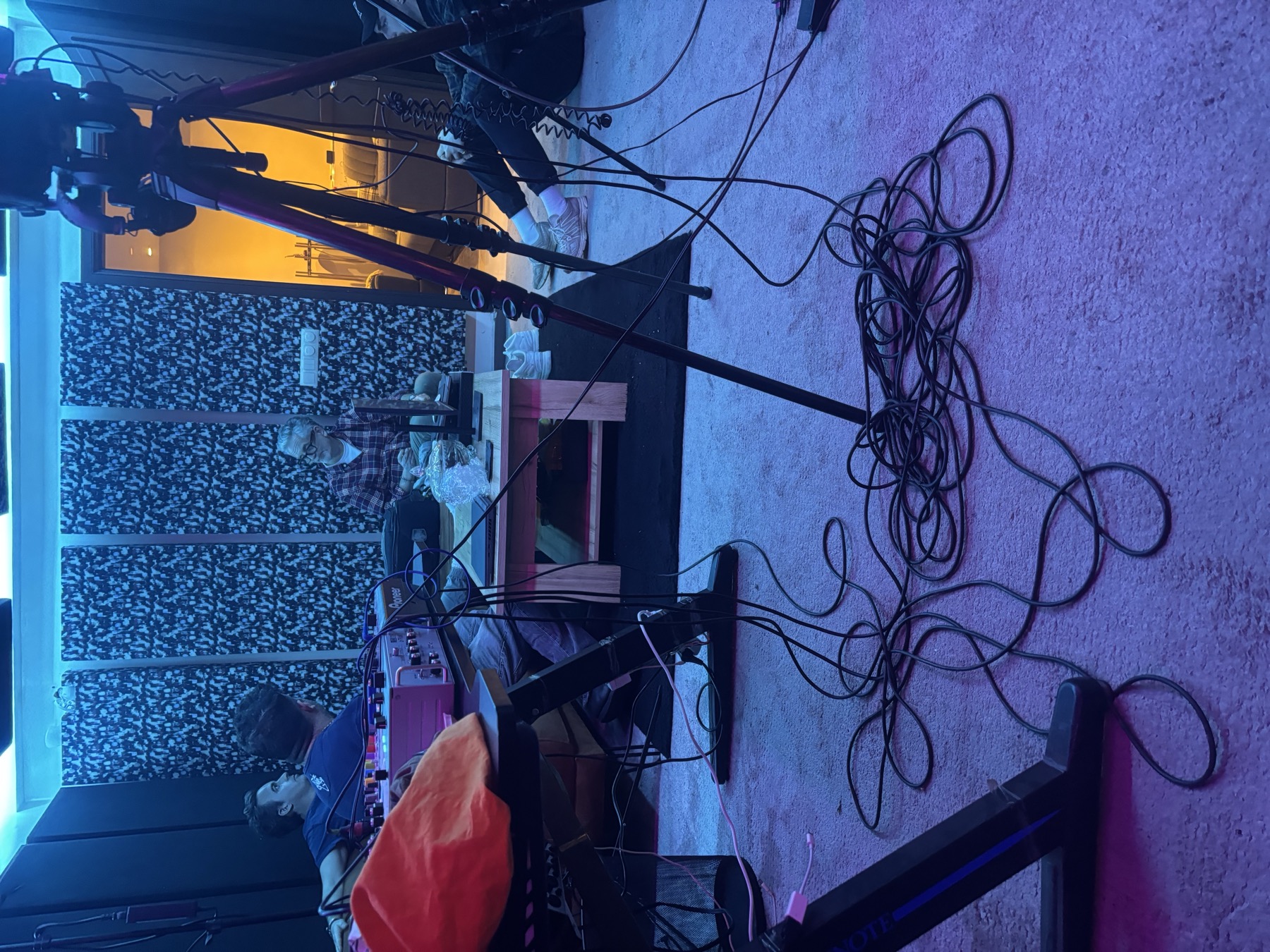 FORensics production session with cables and camera setup
