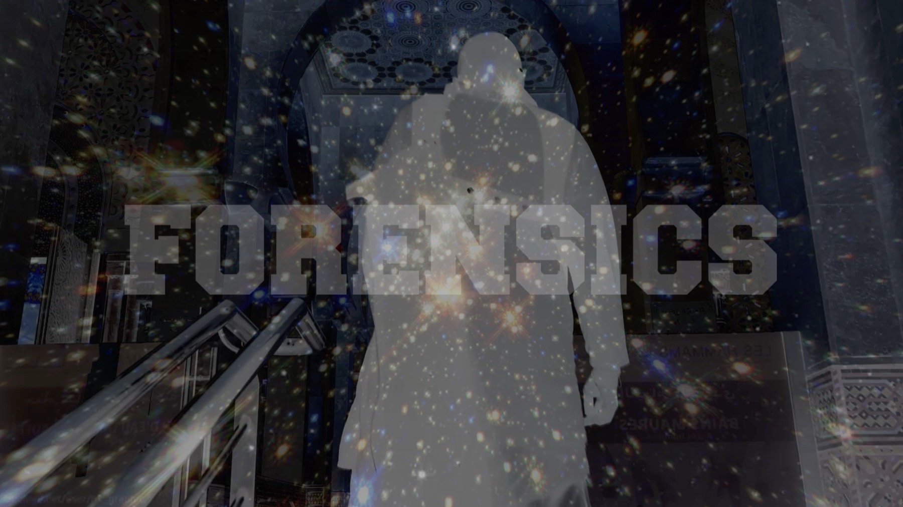 FORensics visual still in Moroccan architectural space